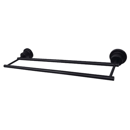 Kingston Brass BAH821318MB Concord 18" Double Towel Bar, Matte Black BAH821318MB